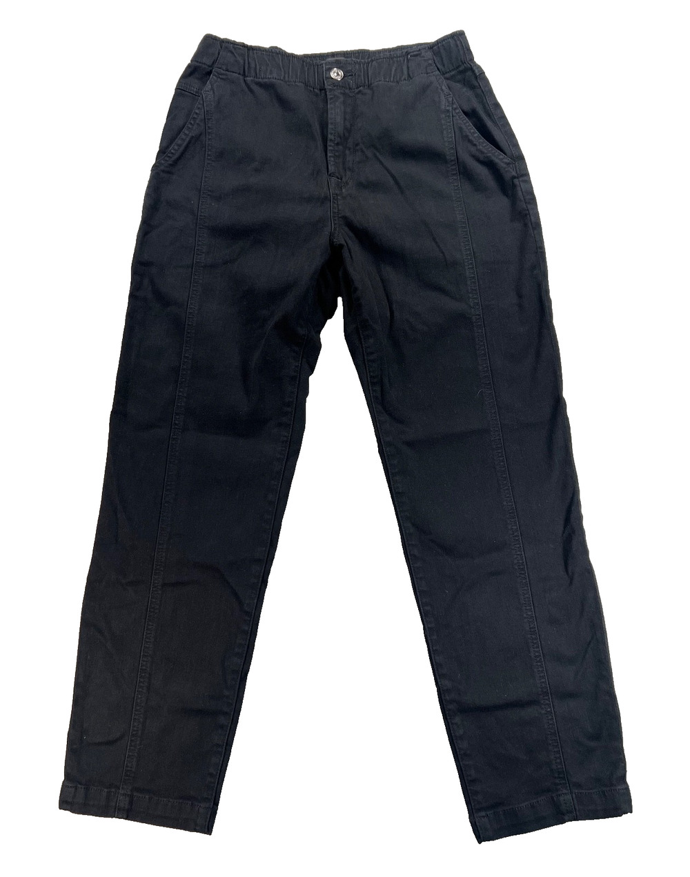 7 For All Mankind Black Baggy High-Rise Straight Leg Denim Pants / Jeans (sz 27)
